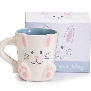 NEW Burton + Burton Embossed Easter Bunny Mug with Gift Box 12 OZ Ceramic